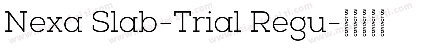 Nexa Slab-Trial Regu字体转换
